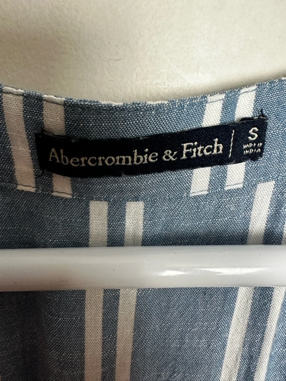 Abercrombie & Fitch Jumpsuit Women's Size Small Pockets Elastic Waist Blue